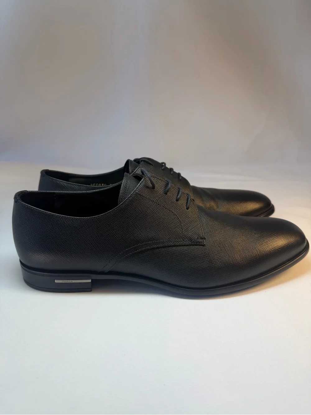 PRADA SAFFIANO LEATHER DERBY 2EC030 Men’s lace up shoe 10.5
